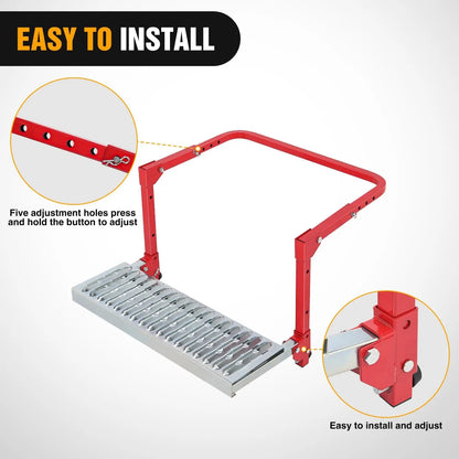 Nilight Heavy-Duty Portable Folding Metal Tire Step, Truck Accessories, Non-Slip Steel Surface, Height-Adjustable with 3 & 5 Positions for 10”-15” Tires, 350 Lbs Max Weight Capacity, Easy Installation