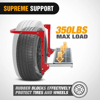Nilight Heavy-Duty Portable Folding Metal Tire Step, Truck Accessories, Non-Slip Steel Surface, Height-Adjustable with 3 & 5 Positions for 10”-15” Tires, 350 Lbs Max Weight Capacity, Easy Installation